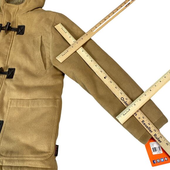 Hawke & Co Jacket Girl's 14/16 Camel Heat Insulated Hooded MSRP $130 - Picture 9 of 16